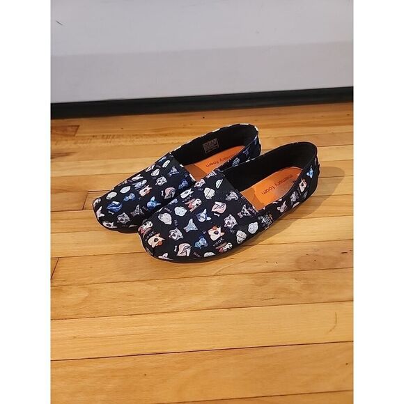 Bobs for Dogs Skechers Womens 8 Black Round Toe Casual Slip On Shoes SN 34392 - Picture 1 of 7